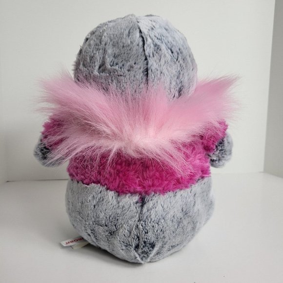 Aurora Plush Penguin Pom Pom Jewel Stuffed Animal Pink Winter Coat 2017 - Picture 4 of 16